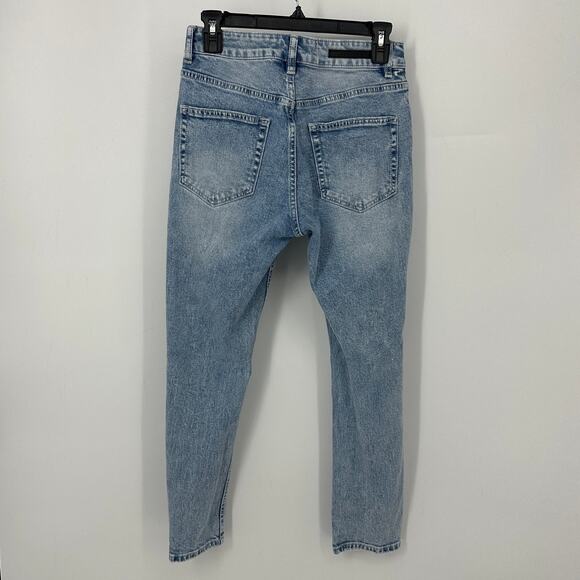 Decjuba ripped girlfriend jeans size 4 light wash cropped australia - Picture 2 of 11